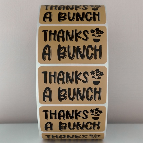 Flower Thanks A Bunch Stickers Small Business Supplies thank you sticker 2" - Picture 11 of 11